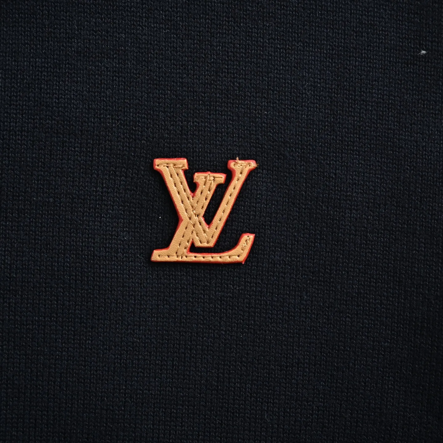 Louis Vuitton/Louis Vuitton leather label printed double-sided stand-up collar jacket
